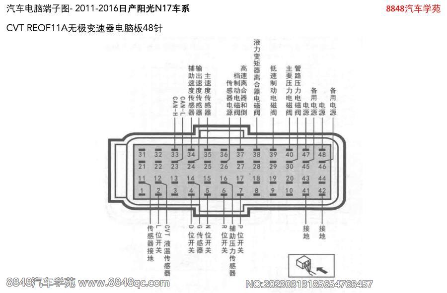 2011-2016日产阳光N17-CVT REOF11A无极变速器电脑板48针 